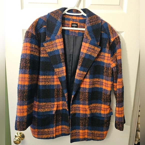 Kate Spade Saturday Flap Brushed Plaid Jacket - Picture 2 of 8